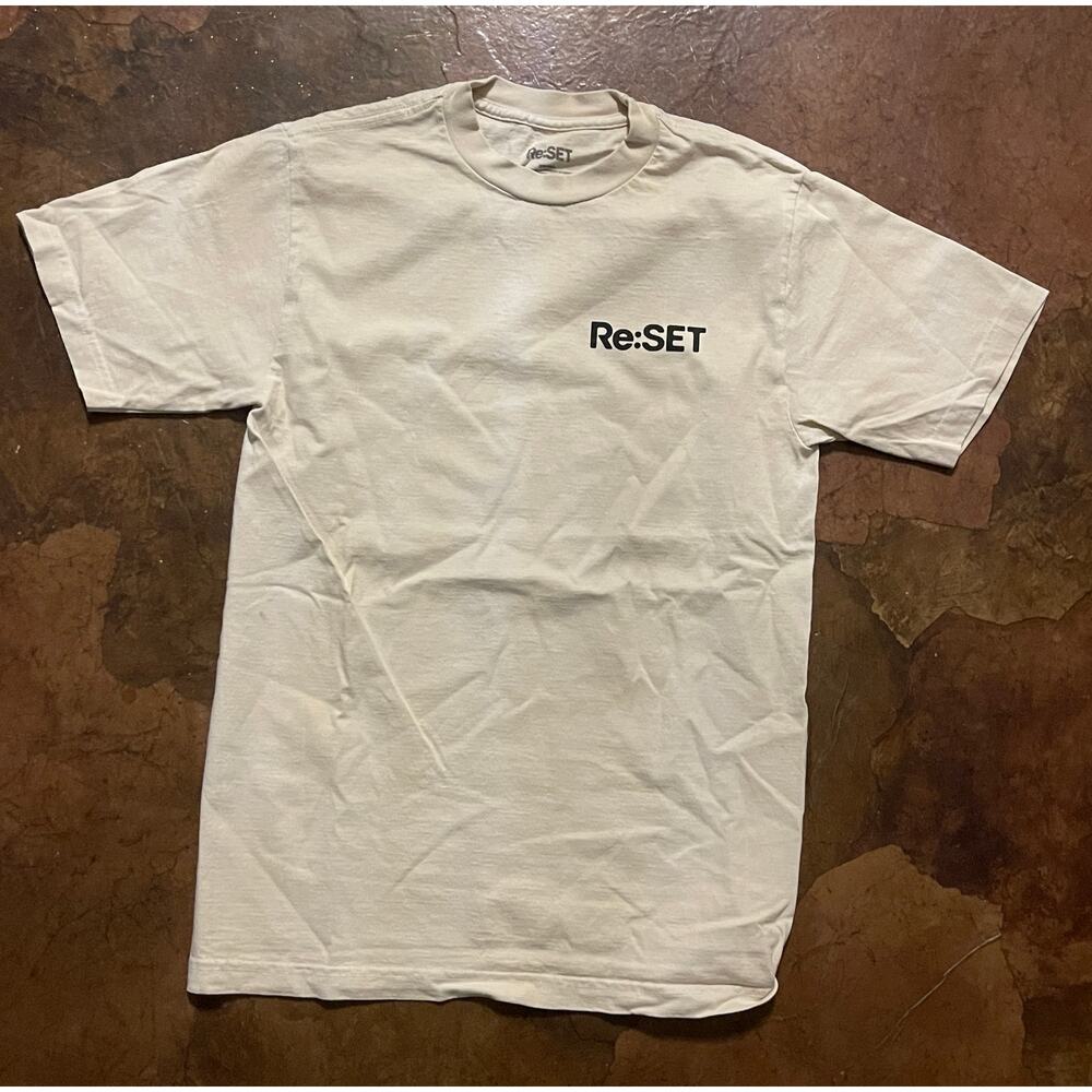 NEW Re:SET Concert Series 2023 Tour T-Shirt - Cream/Natural, Men’s Small